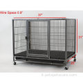 Cage per cani a 3 livelli con le ruote dei vassoi
